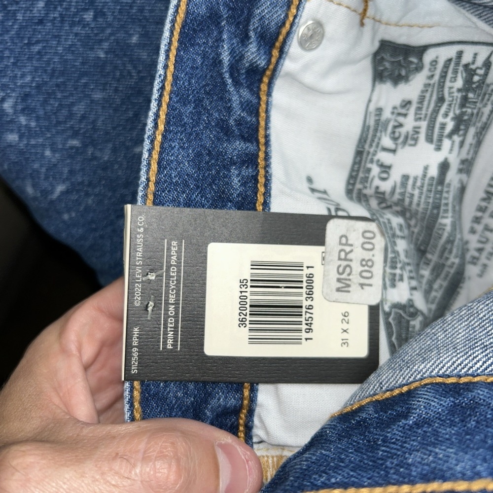 Levi's Women's Premium 501 Jeans Original Cropped 31x26 Msrp 108.00 Levis Denim - Picture 9 of 14